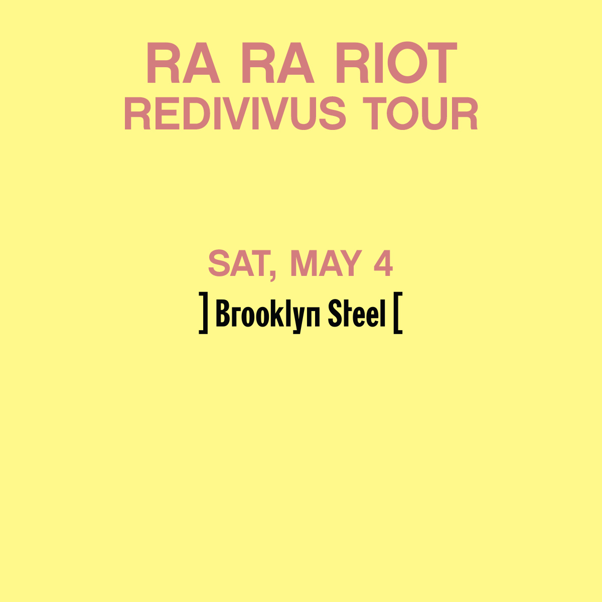 ON SALE NOW: get your tickets for Ra Ra Riot on May 4 👏 see you there! >> tbp.im/rarariot