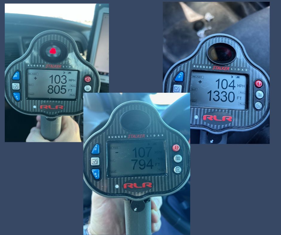 kcpolice's tweet photo. We cannot stress this enough: SLOW DOWN.

These photos show three different instances of extreme speeding that occurred last weekend. These speeds can lead to fines of hundreds of dollars and even potential jail time along loss of your license. https://t.co/DsEhRU3Q1l