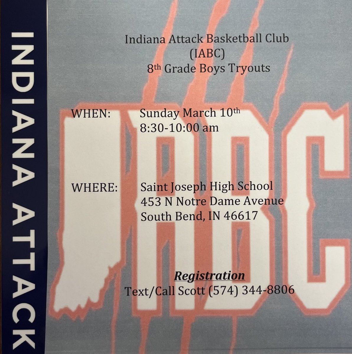 AttackIndiana's tweet photo. IABC 8th Grade Boys Tryouts ⬇️ https://t.co/VZxDkzjjjw