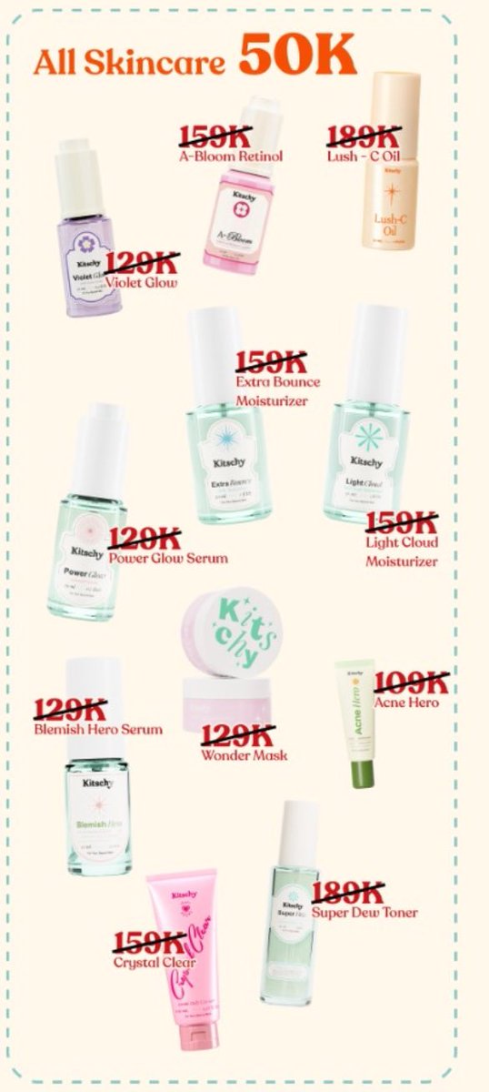 QuJastip's tweet photo. @adorablejaem Skincare kitschy 50k + fee 5k https://t.co/B0izJo4VRH