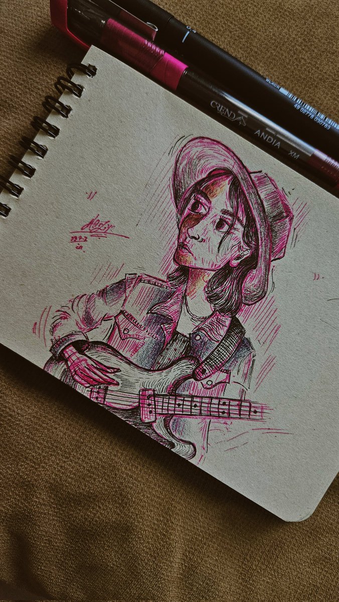 The new challenge that I decided to attempt is painting by pen without using pencil and eraser 😍🥹