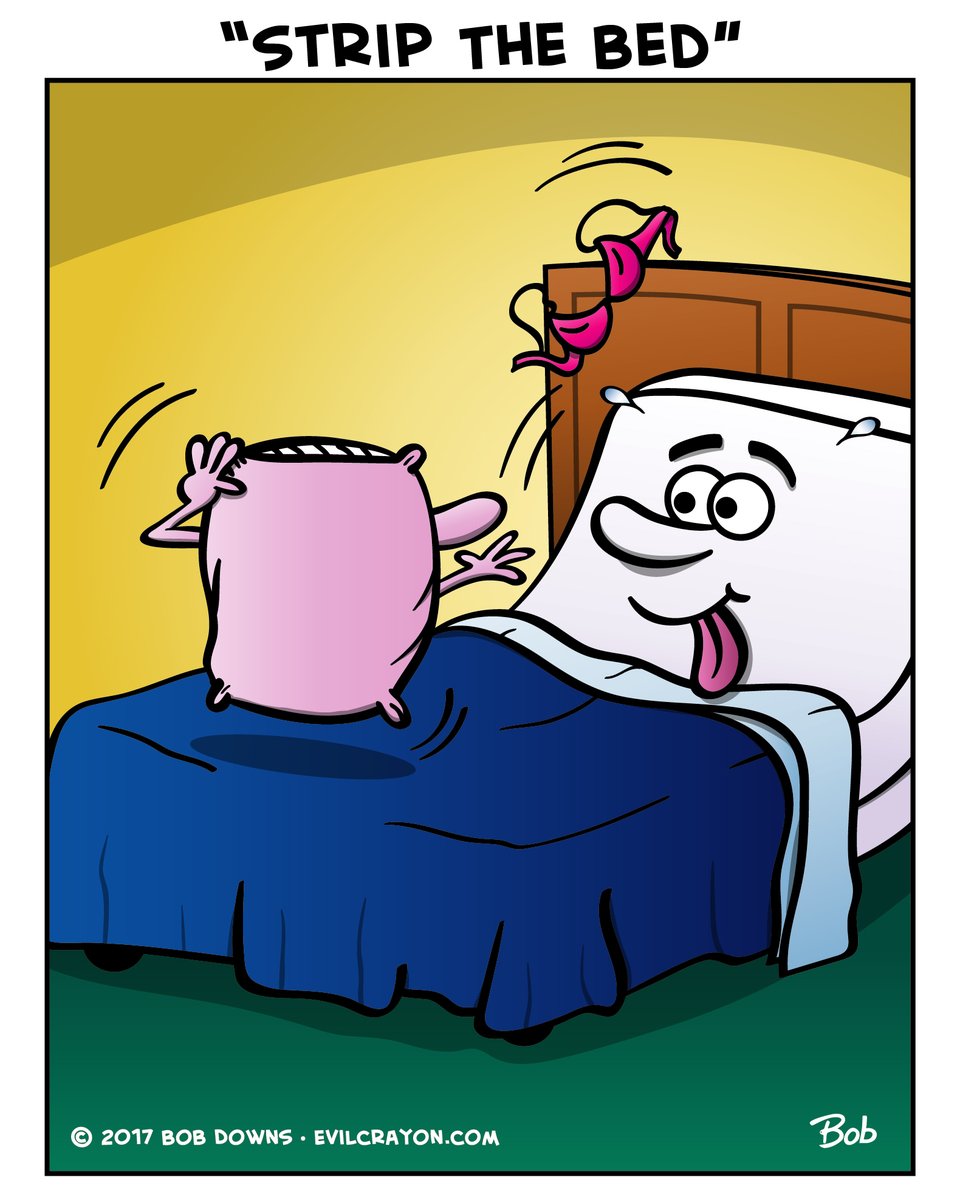 evilcrayon's tweet image. Firm mattress!

#stripthebed #striptease #pillow #bed #sexy #cartoon #puns #idioms #wordplay #sarcasm #satire #parody #funny #meme #lol #evilcrayon
