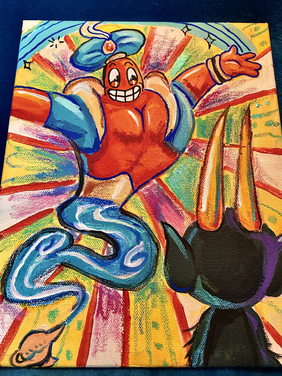 Livyy_rat's tweet photo. Having fun painting!!! /oil pastels #RENEWTHECUPHEADSHOW #devildjimmi https://t.co/cPiRuBJUid
