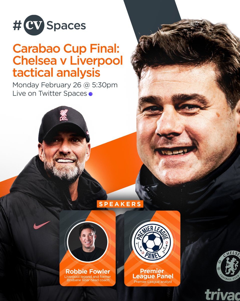 We’re excited to announce that the guest speakers for our #CarabaoCupFinal #CVSpaces will be Liverpool legend and former Brisbane Roar head coach @Robbie9Fowler and analyst @PremLeaguePanel, hosted by @CZazzera. 🗣️🟣 Set a reminder and listen in here... x.com/i/spaces/1mygn…
