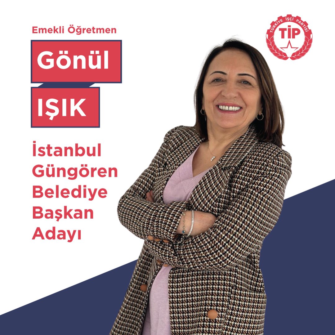 TipIstanbul's tweet photo. Emeğin, eşitliğin, özgürlüğün yanında; rantın ve rantçılığın karşısında olacağız!

Güngören’de  oylar Gönül Işık’a, oylar TİP’e! https://t.co/uErbKAMU35