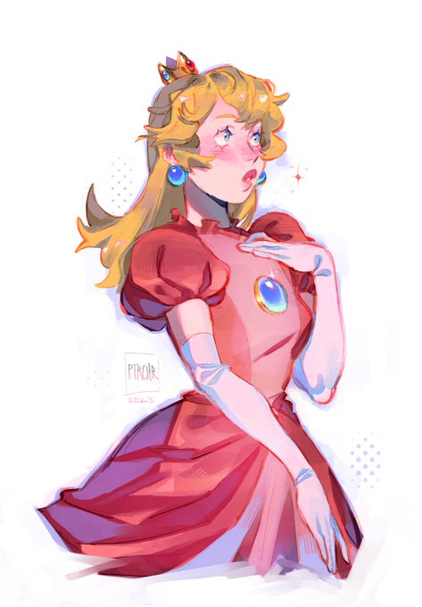 「princess peach white gloves」Fan Art(Latest)