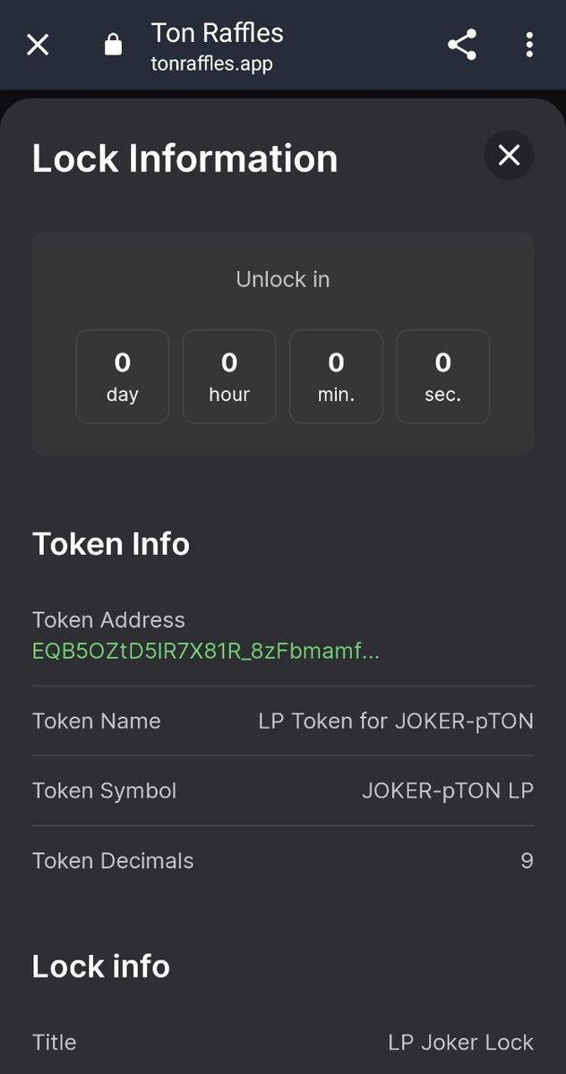 jokeronton's tweet photo. Someone from the community noticed that the LP lock has ended.... 👀

What now? 👿

Maybe I would lock the LP again if this post had at least 20 reposts and 20 likes and maby 15k $ market cap ?

#JOKER #TON https://t.co/6ViLXvFVie