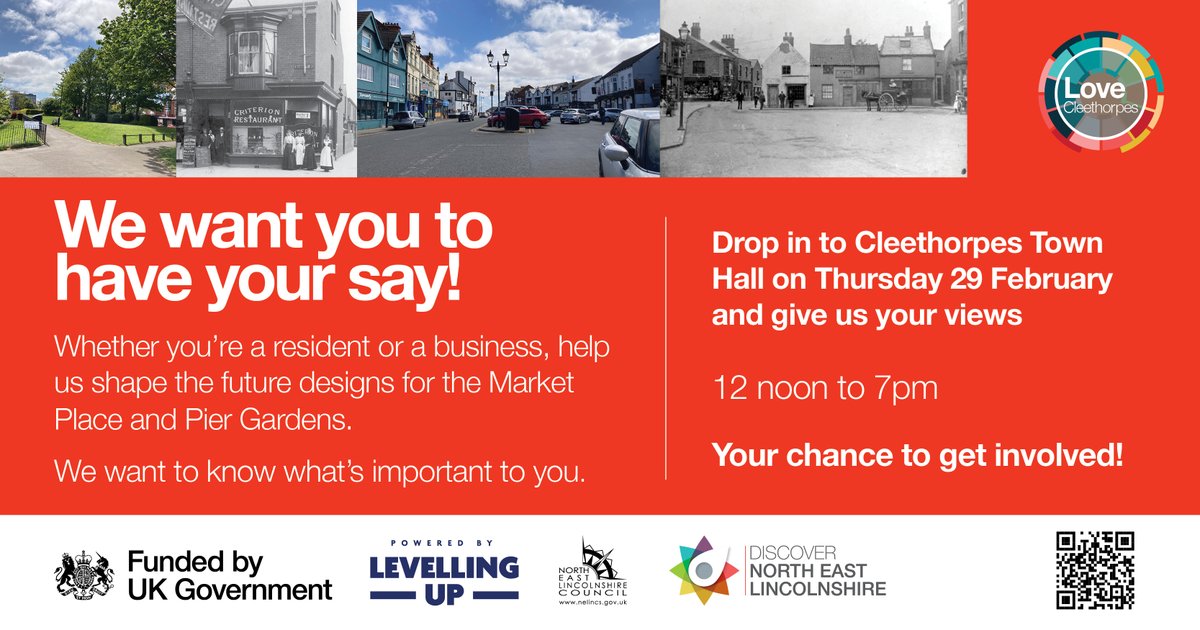 We want you to help us shape future designs for Cleethorpes’ key projects!☀️

The work is getting underway on developing the detailed designs for both Pier Gardens and the Market Place and we want you to have your say! 

(1/4)