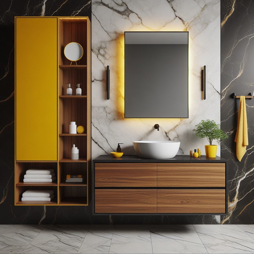 Imagina tu nuevo mueble de baño, ahora atrévete a dale un punto diferente. En Vikkerbaün apostamos por que cada baño sea distinto y rompedor con tonos atrevidos y rompedores.
#elche #baño #muebledebaño #diseñodebaños #mueblesamedida  #bañosmodernos  #diseñodeinteriores #render