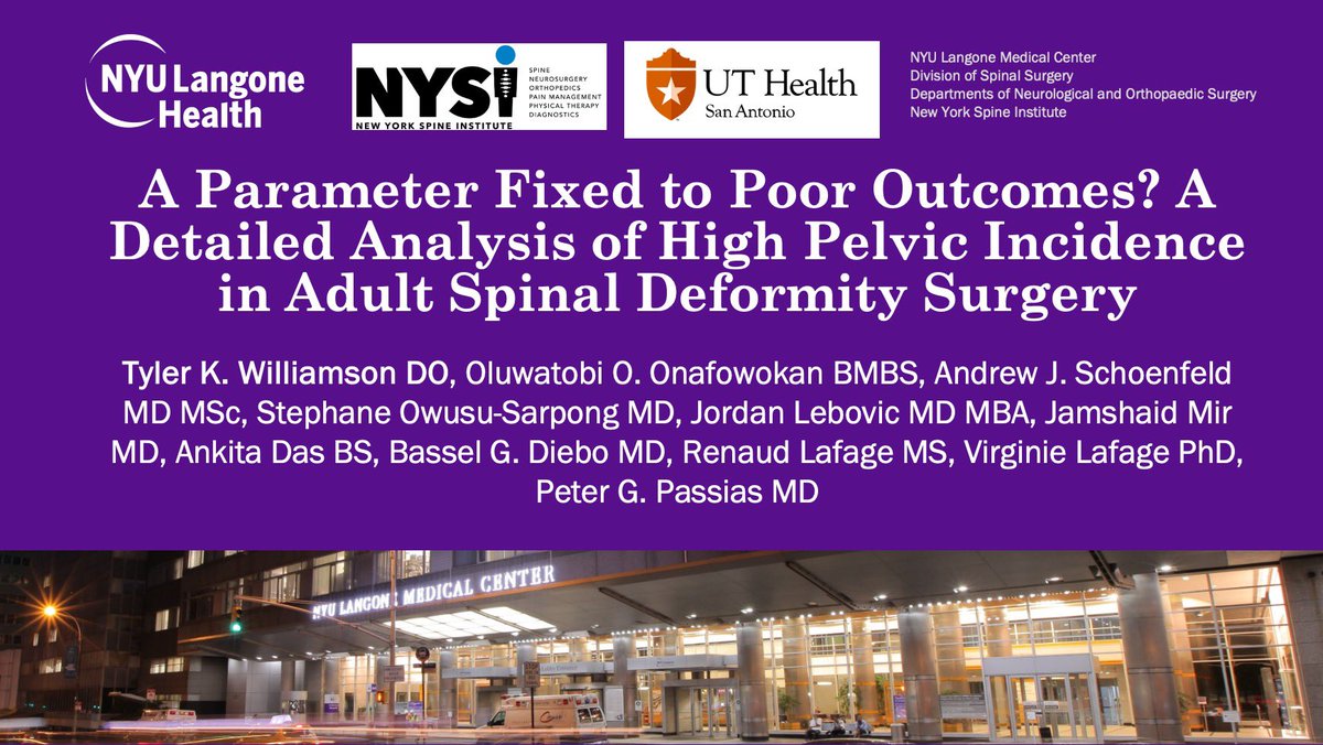 TylerWillOrtho's tweet photo. Thank you to the @spinesection for recognizing our work on Pelvic Incidence and outcomes following ASD correction with a Todd Albert Scholar award

All possible because of @pgpassiasmd and his continued mentorship https://t.co/poB0nVMXfk