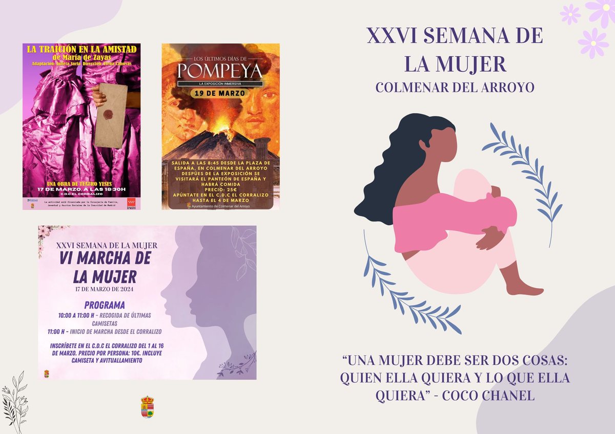 🔹MUNICIPIOS| #ColmenarDelArroyo 
Colmenar del Arroyo celebrará su XXVI Semana de la Mujer con un amplio abanico de actividades
#PeriódicoSierraMadrid #RadioSierraMadrid  #SemanaDeLaMujer #DíaInternacionalDeLaMujer @AytoColmeArroyo 
radiomadridsierra.com/colmenar-del-a…