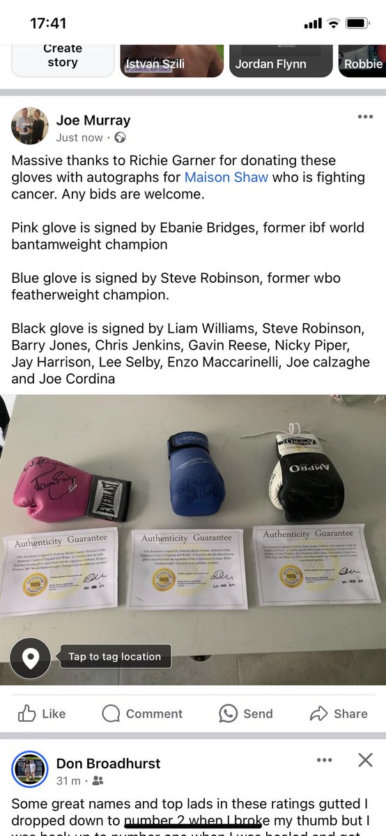 JoeMurrayBoxing's tweet image. Thanks so much @RichieShadow for the glove for mason mean lot 👊