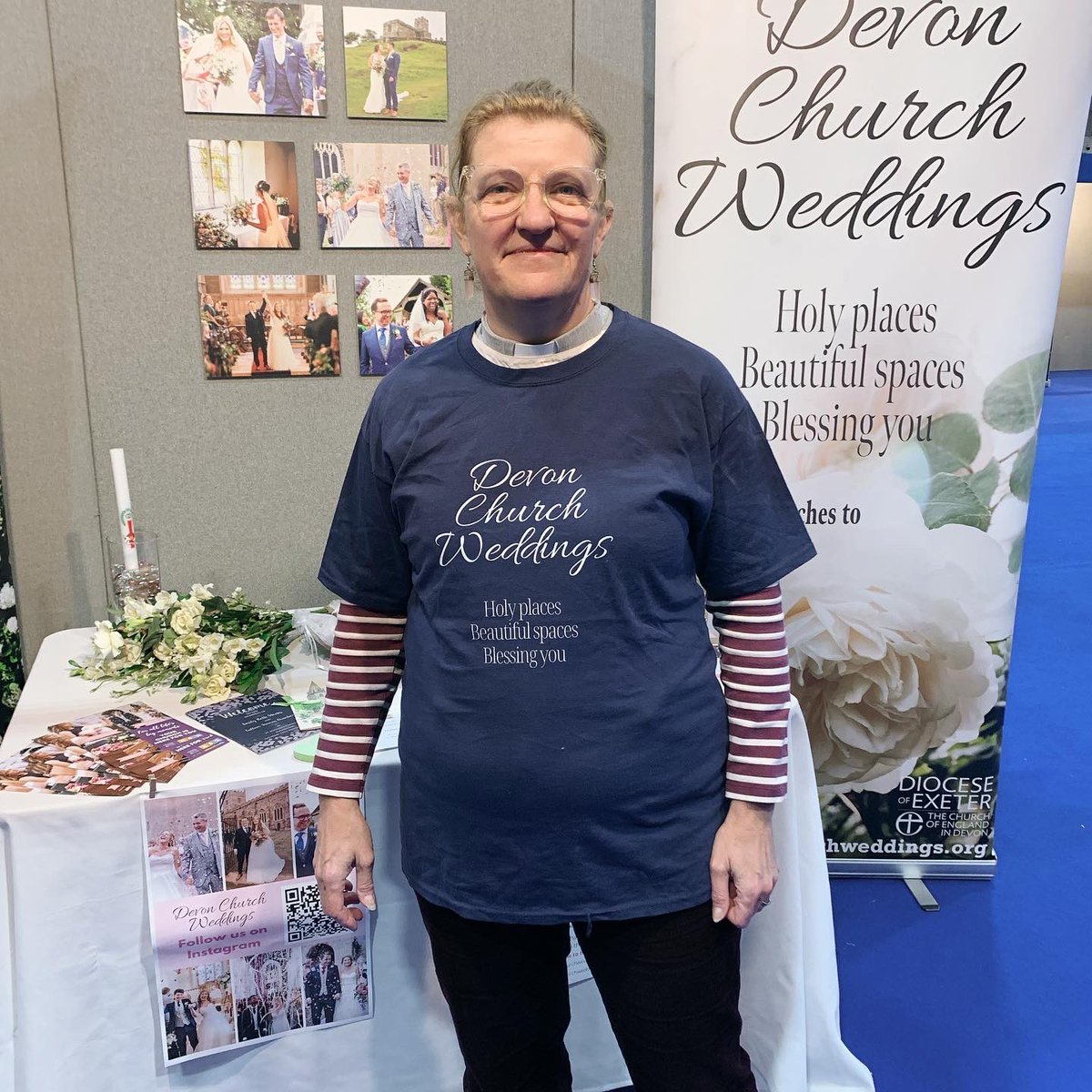 We’ve just been setting up our #devonchurchweddings stand ready for the #wedding extravaganza @WestpointExeter this weekend! Rev’d Gudrun Thomas and the team are looking forward to meeting couples and their families and chatting about what makes a #churchwedding special!