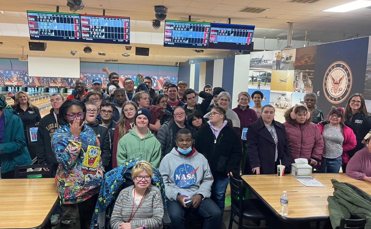 Outstanding group of high school students participating in the bowling program at PAX River’s Strike Zone🎳