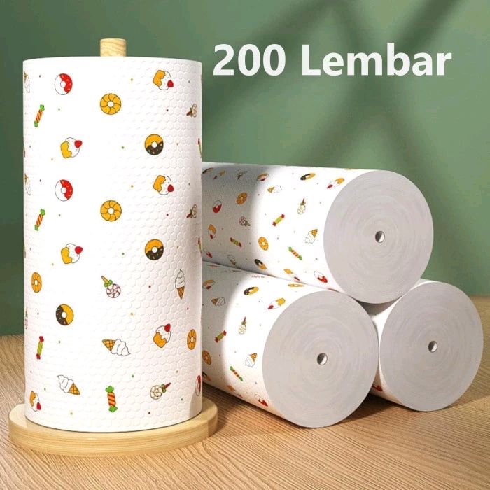 Tisu Roll Tissue Kain Lap Kertas Rool Serap Minyak Dapur 50 200 Lembar shope.ee/8f4KWrA387?sha…
