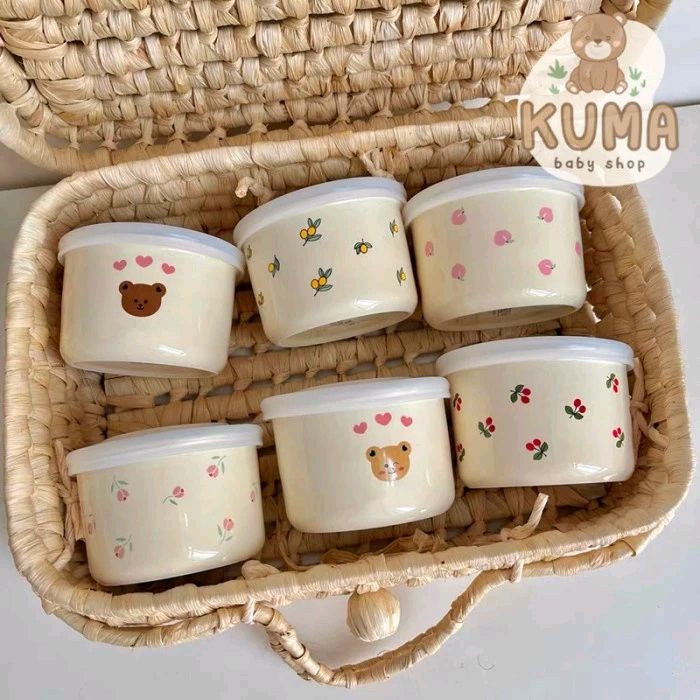 Kuma Baby Food Bowl Ceramic Tutup Tempat Penyimpanan Makanan Bayi shope.ee/4AbvAeU27u?sha…