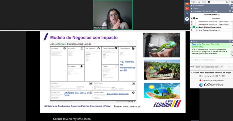 ImpulsumEc's tweet photo. 🌱 Hoy fue un día de aprendizaje en nuestro webinar sobre "Modelos de Negocios Sostenibles" y las oportunidades de promoción a través de ELANET e IMPULSUM- ESPAE, organizado por el Ministerio de Producción. 

#Sostenibilidad #EmprendimientoSocial #TripleImpacto https://t.co/UfAUTWASWe