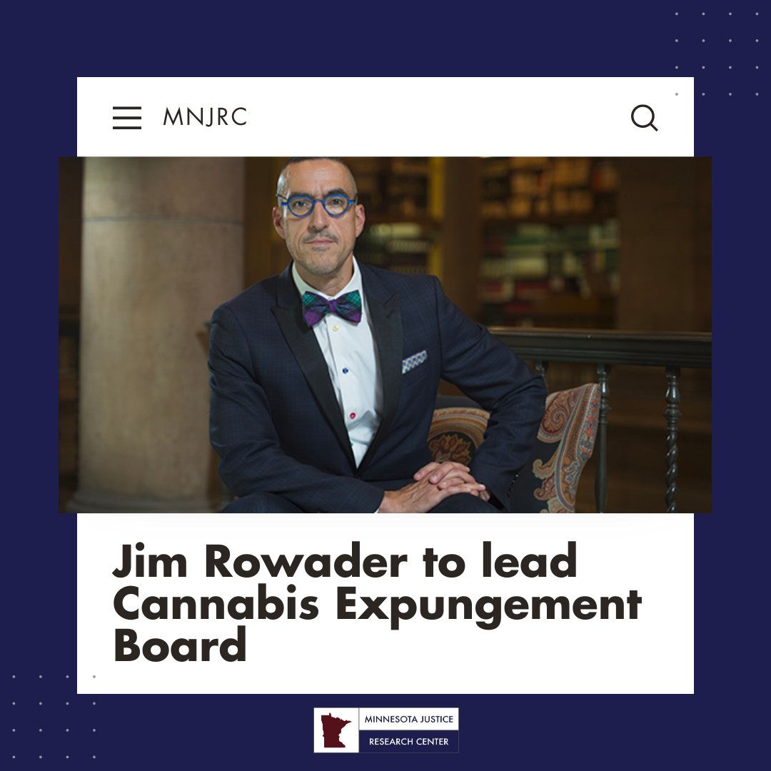 🎉 Congratulations to MNJRC Board Member @RowaderJim on his appointment as the executive director of the Cannabis Expungement Board in Minnesota! Learn more: mn.gov/governor/newsr…