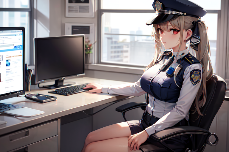 SSUMMERART's tweet photo. 當你被"可畏"警察逮捕 !
(發現你的D槽都是可畏
When you're arrested by the "Formidable" police!  
(Found out that your D-slots are all formidable.

【碧藍航線 Azur Lane】 
#AzurLane #SSummerArt #AiArt #Anime #LookBook #AnimeArt #Waifu #AnimeGirl #AiArtwork #AIイラスト #AI繪圖 https://t.co/brZuulsFEp