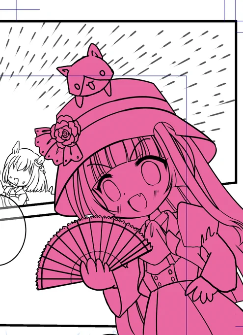 時間かかりすぎ進捗😂
何故か理事長とモブ子w
※タキオンの漫画です 