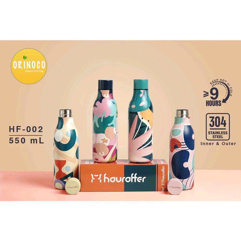 Orinoco Trendy Colorful Flask 580 ML Botol Tumbler Full Printing HF-002 Anti Bocor Hot &amp; Cold 9 Jam shope.ee/9KK1KRcDpv?sha…
