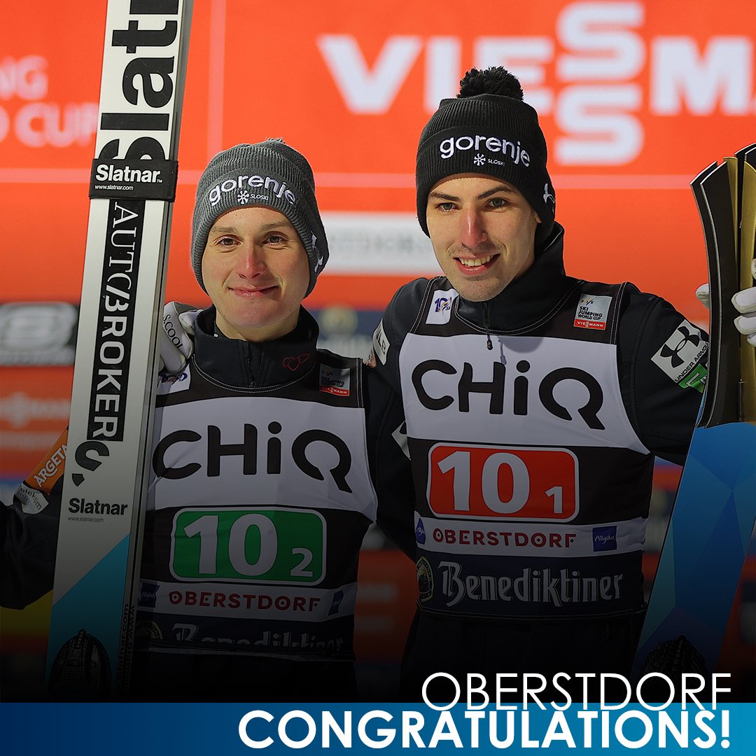 🤩🔙 in #Oberstdorf! 🇩🇪 The first competition is completed and the best SUPER TEAM today is… … TEAM SLOVENIA! 🇸🇮 Huge congratulations, Timi #Zajc & Domen #Prevc! 🔥👏 #worldcup #winner #skijumping #skiflying #skijumpingfamily #fisskijumping #4hills