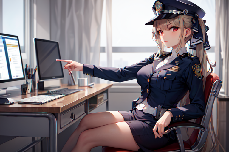 SSUMMERART's tweet photo. 當你被"可畏"警察逮捕 !
(發現你的D槽都是可畏
When you're arrested by the "Formidable" police!  
(Found out that your D-slots are all formidable.

【碧藍航線 Azur Lane】 
#AzurLane #SSummerArt #AiArt #Anime #LookBook #AnimeArt #Waifu #AnimeGirl #AiArtwork #AIイラスト #AI繪圖 https://t.co/brZuulsFEp