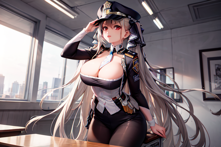 SSUMMERART's tweet photo. 當你被"可畏"警察逮捕 !
(發現你的D槽都是可畏
When you're arrested by the "Formidable" police!  
(Found out that your D-slots are all formidable.

【碧藍航線 Azur Lane】 
#AzurLane #SSummerArt #AiArt #Anime #LookBook #AnimeArt #Waifu #AnimeGirl #AiArtwork #AIイラスト #AI繪圖 https://t.co/brZuulsFEp
