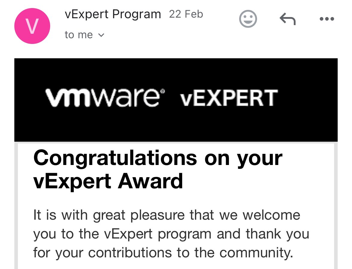 hashepsut's tweet image. Honored to be recognized as a VMware vExpert again. Thanks @VMwareCommunity and, specially, @vCommunityGuy Congrats to all the #vExperts.  Let’s continue to learn, design, share and educate together!