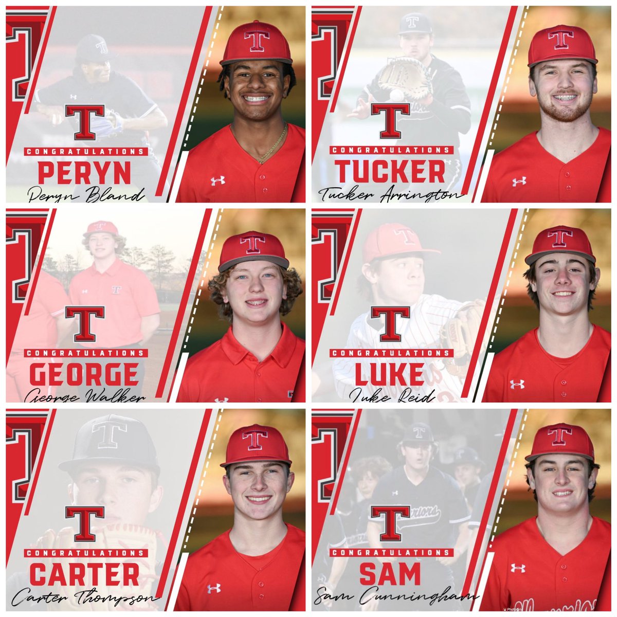 Congratulations to all our Baseball 
Valedictorian &amp; Salutatorians! Academics First! Go Warriors!