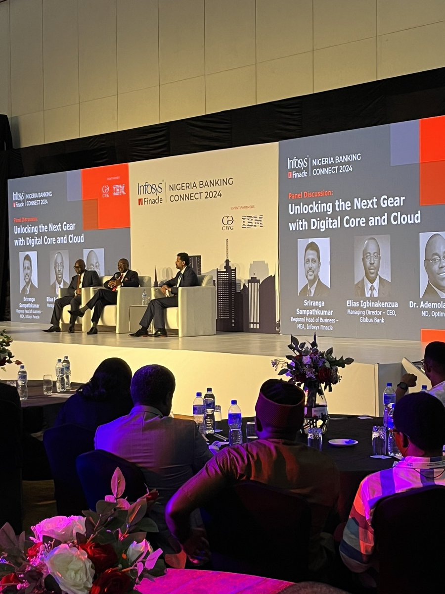 CWGAfrica's tweet image. This session is moderated by Sriranga Sampathkumar, Regional Head of Business – MEA, Infosys Finacle. 

Join us as we converse about Unlocking the Next Gear with Digital Core and Cloud. 

#NigeriaBankingConnect #CWGPLC #InfosysFinacle