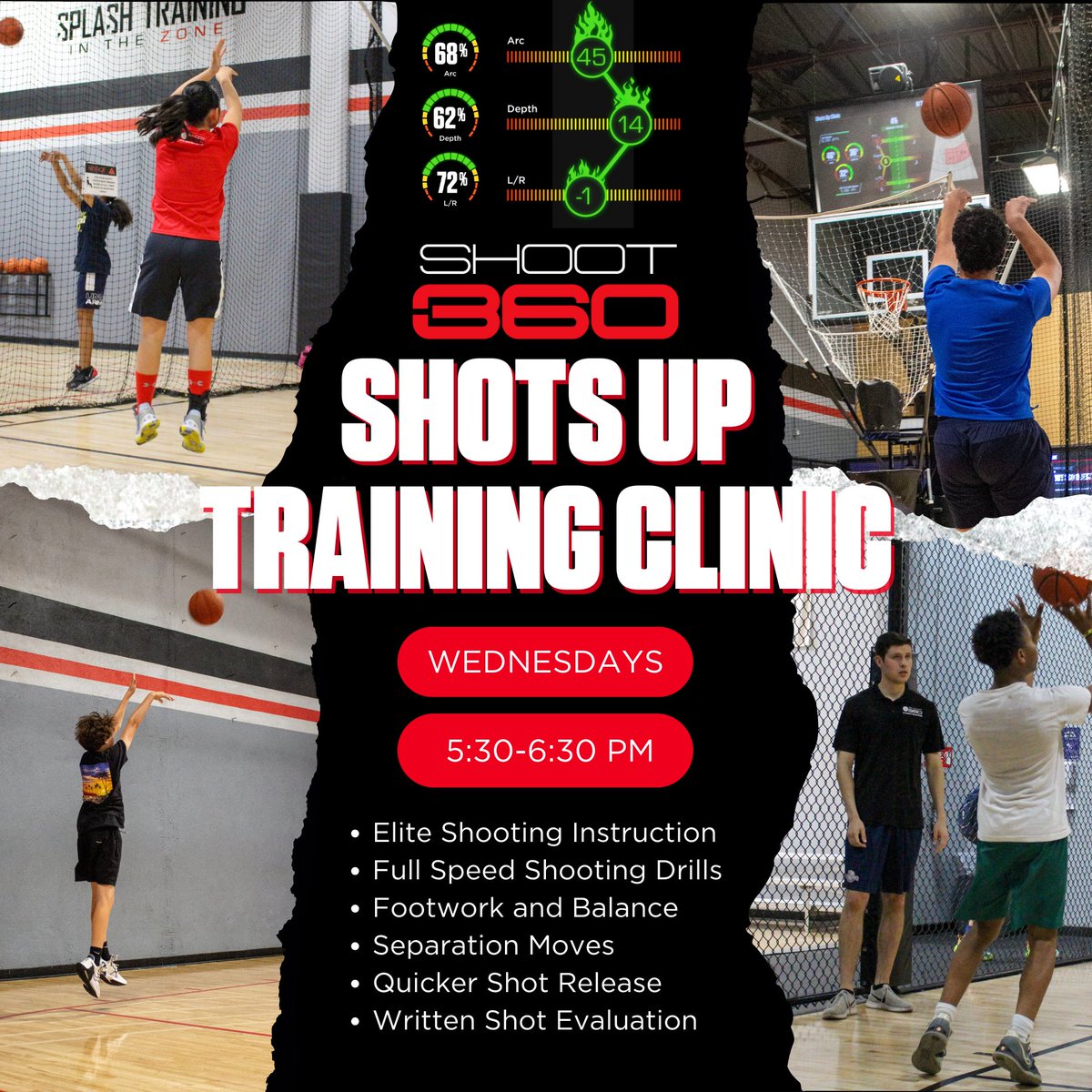 🏆 Want to train like a pro? Our Shots Up Clinic is your chance! 

🏀 Enhance your technique and shooting skills with our experienced coaches and drills for all skill levels. 

🌟 For more info, click the link in our bio. 🔗