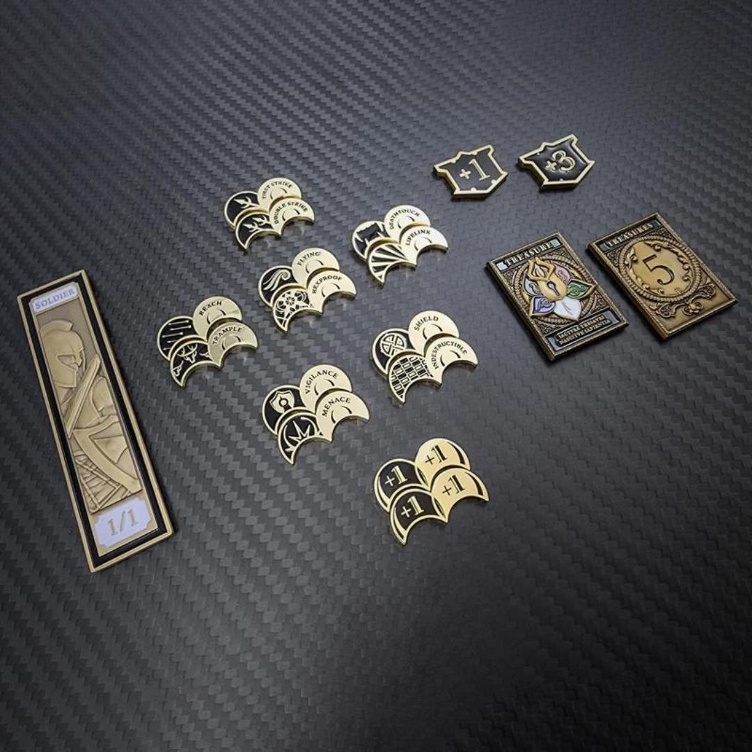 #MCChicago is finally here! We’re so excited! Make sure to stop by Booth 1575 to check out all of our solid metal tokens in our Exalted Collection.

luxuryplaystyle.com/collections/ma…

#MTGxFallout #MTGKarlov #mtg #edh #commander #mtgcommunity #mtgcollection