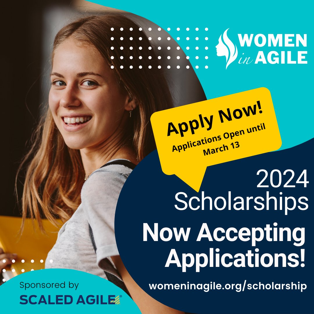 🌟 Calling all trailblazing women in agile! 🌟 Applications are open now for our scholarship program! If financial constraints have been a roadblock to developing your agile skills, this is your chance to break through. Apply now! #WomenInAgile #WiAScholarship #AgileLeadership