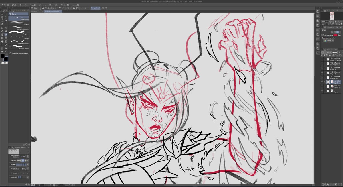 #WIP The DARK URGE
My girlfriend and me are playing Baldur's gate 3 and here is our tav, a warlock tiefling 
Also i'm lookin for #artmoots :DD