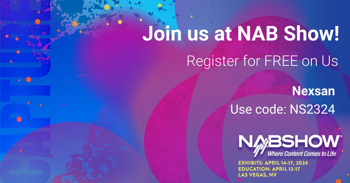 Join us at NAB in Vegas to experience cutting-edge technology and essential gear firsthand. Register with our FREE code for a complimentary Exhibits Pass! #NABShowhttps://invt.io/1txb6gaza7t