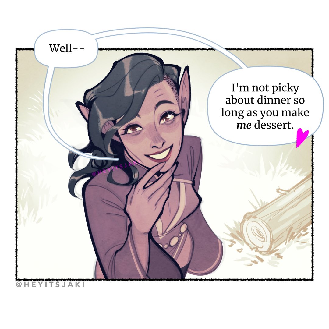 heyitsJaki's tweet photo. “Dessert” (1/2)

#BaldursGate3 #GaleDekarios #Astarion #bg3 https://t.co/WkWluATPzq