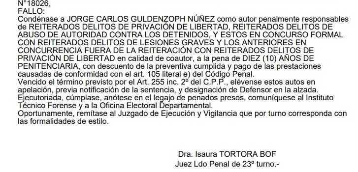 Causa DNII #VerdadYJusticia #SonDeLesa Guldenzoph “participó en la detención, interrogatorio y obtención de confesiones bajo tormentos” ladiaria.com.uy/justicia/artic…