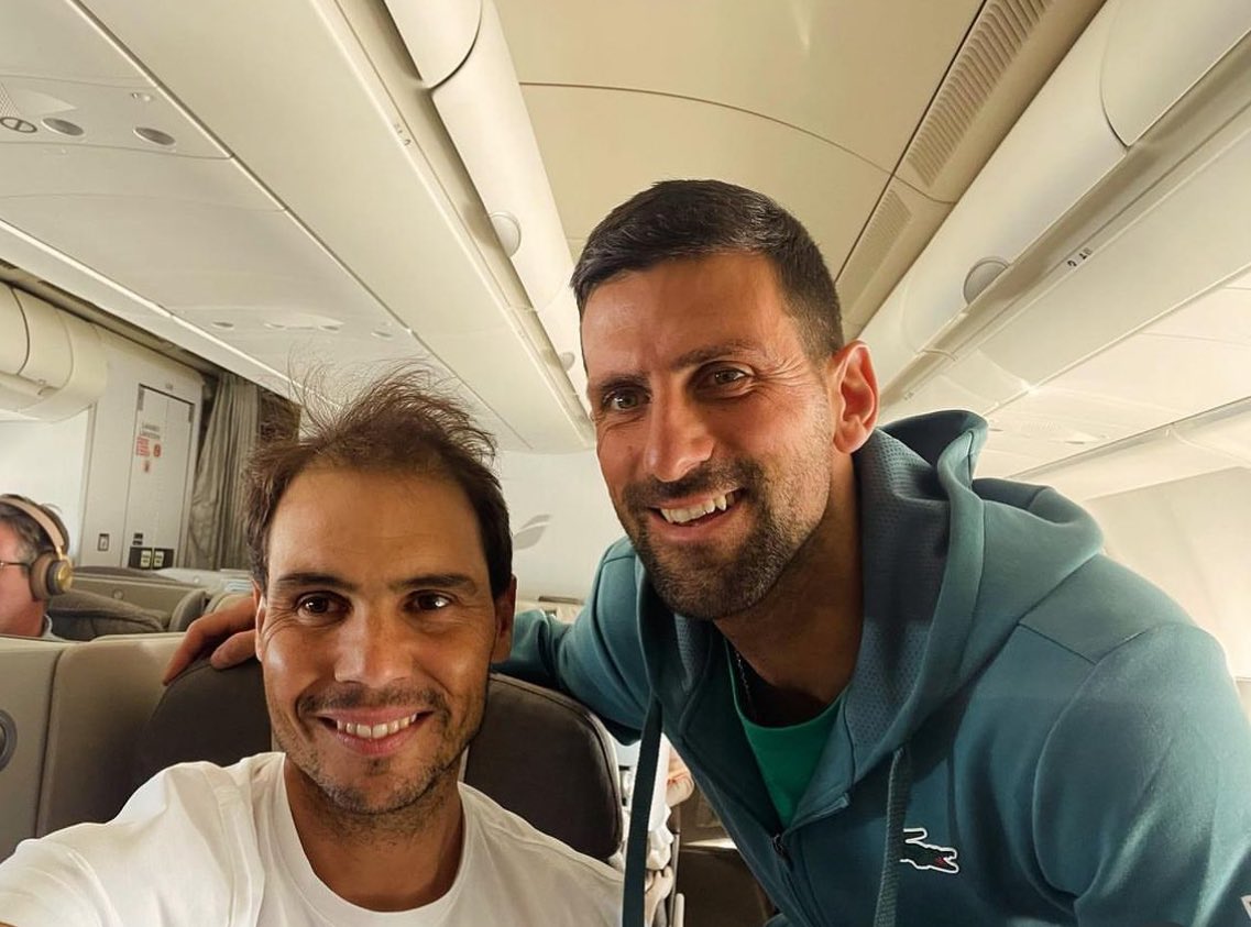 Great company on the way to USA 🇺🇸 😎💪🎾 <a href="/RafaelNadal/">Rafa Nadal</a> #idemooo #vamos <a href="/atptour/">ATP Tour</a> #TennisParadise