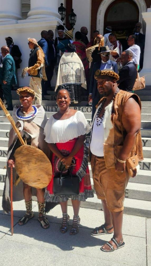 SAfAIDS South Africa 🇿🇦 Country Rep Dumisile Moyana at official opening of the National House of Traditional & Khoisan Leaders 2024 in Parliament; with H.E. @CyrilRamaphosa & Monarchs of Royal Houses.