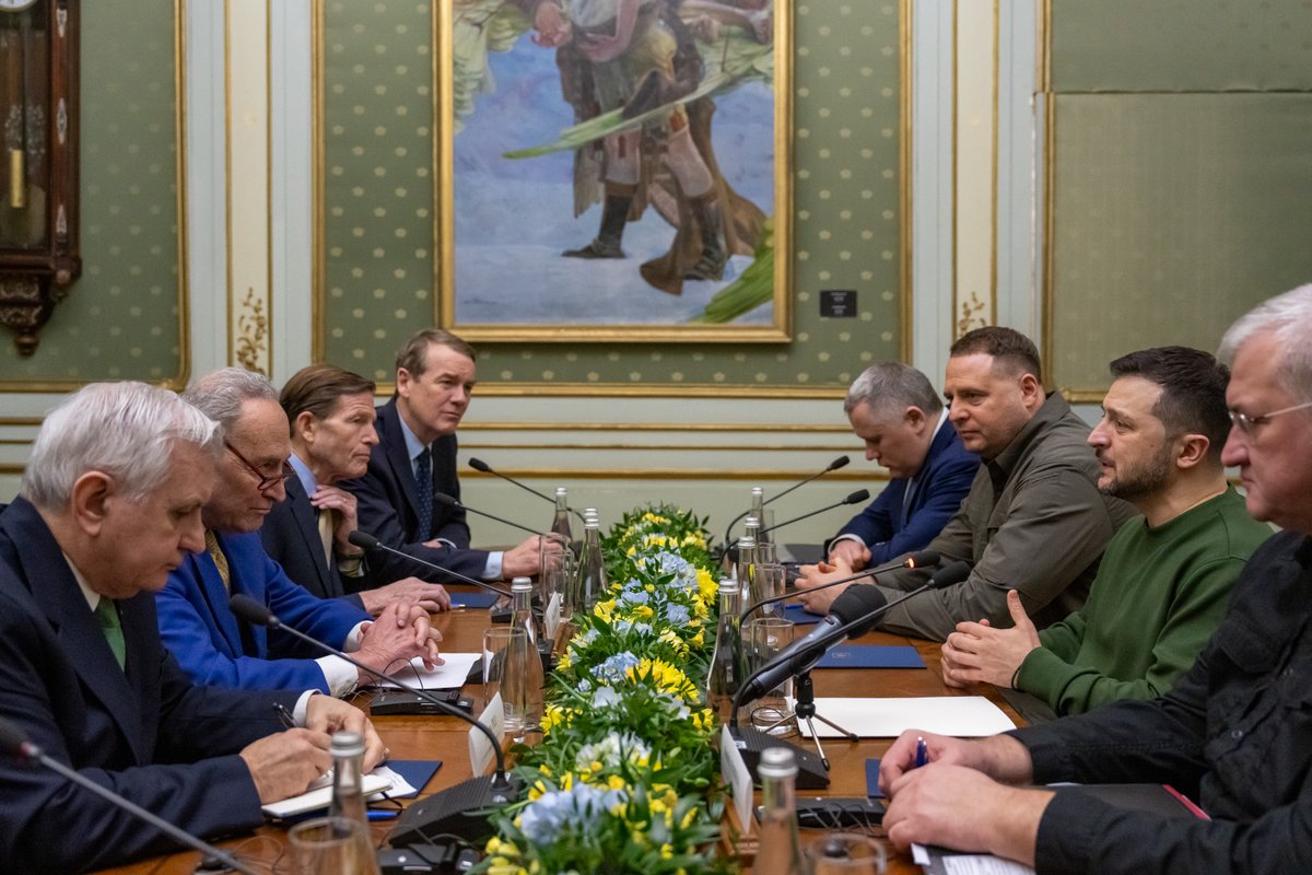 President Zelenskyy told me and our delegation that Ukraine will lose the war with dire consequences for the Ukrainian people, the US, and democracy &amp; freedom without this vital aid

Speaker Johnson and the House must stand up now and pass the Senate’s national security bill ASAP