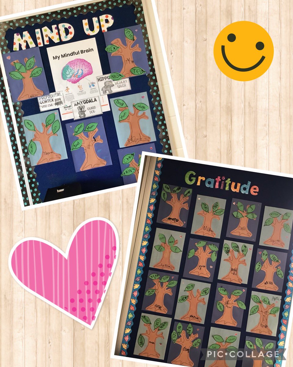 Our Gratitude Trees! Focusing our thoughts on people and things we are grateful for. Gratitude is an important practice to promote well-being. ❤️ @OLFMilton #OLFFantastic @HCDSB_k @MindUP