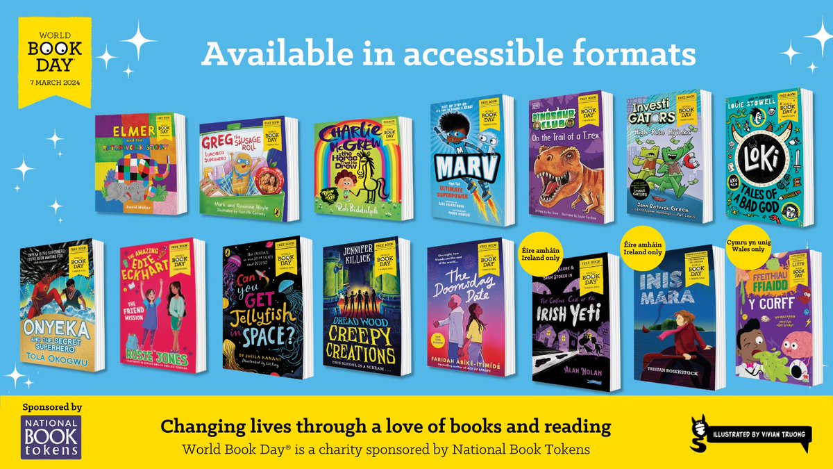 WorldBookDayUK's tweet photo. Did you know that the World Book Day £1/€1.50 books are available in braille, large print and audio? Find out how to get the £1/€1.50 books in accessible formats via our partners @guidedogs, @Vision_Irl, @RNIB and @CalibreAudio: https://t.co/Z9IGNpjjy8 https://t.co/SIGpG9tdcV