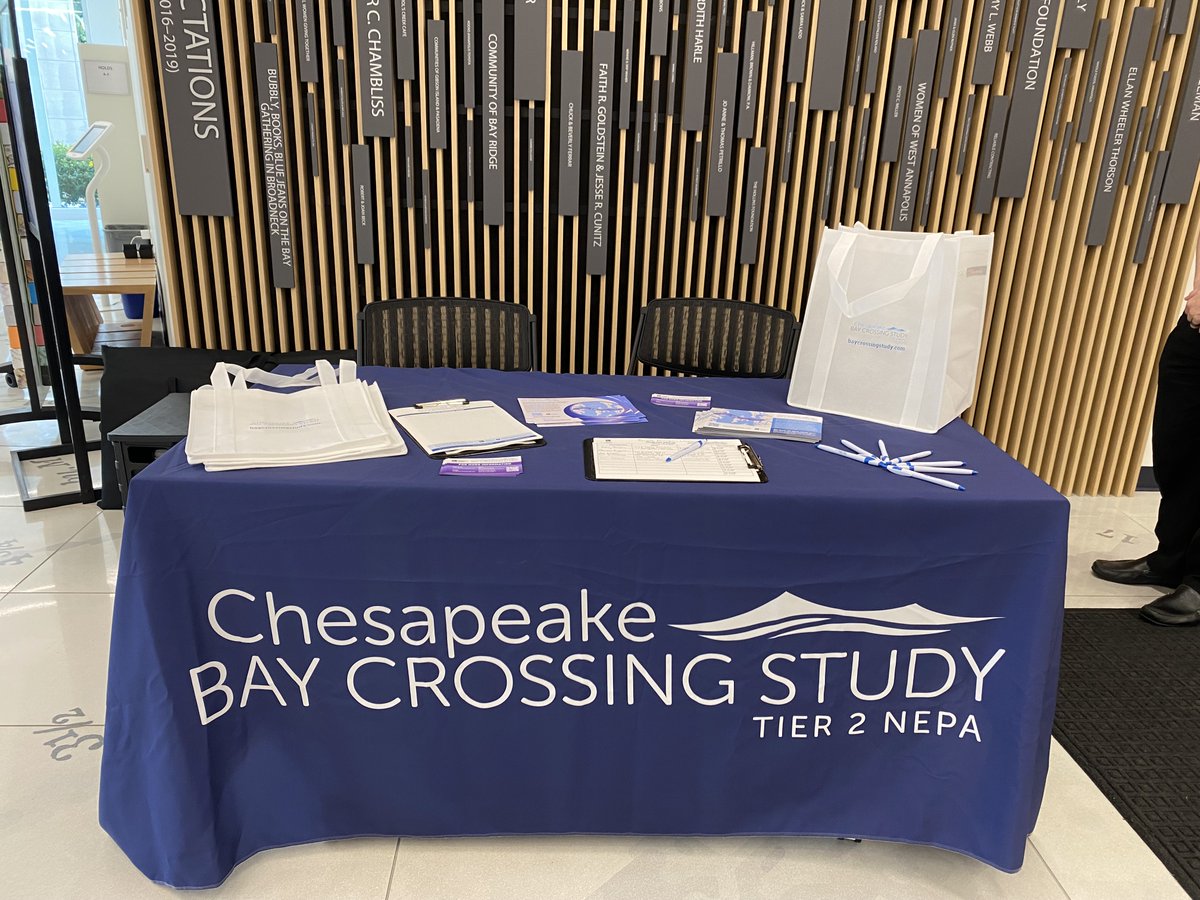 TheMDTA's tweet photo. The Bay Crossing Study Team will be at the Grasonville Community Center Small Business Expo tomorrow (Feb. 24) from 9a-3P as part of the Project’s grassroots Engagement Tour. Stay up to date with the latest project information by visiting https://t.co/CBkgqRFkCg. #MDOTExperts https://t.co/xGLULXSOLu
