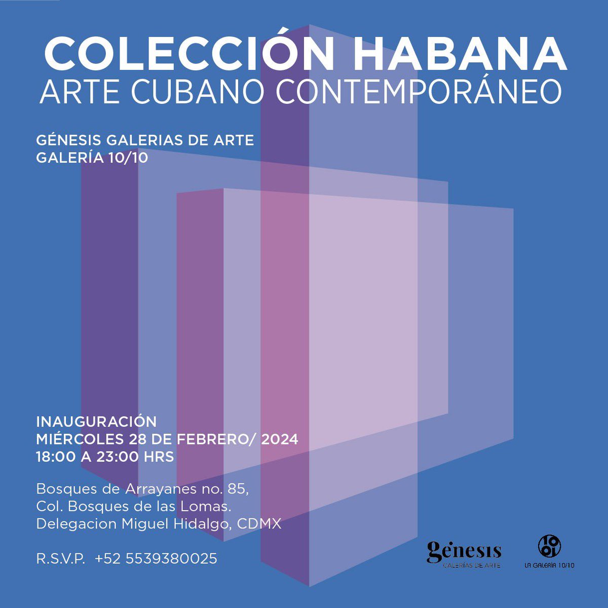 En pocos días llega más de ARTE CUBANO a MÉXICO: La Exposición incluye 45 artistas, 95 obras.
Es un proyecto de #GénesisGalerías de Arte y #Galería10/10 de Ciudad México.
Abierta desde el Miércoles 28 de Febrero, 2024. A las 18:00 HRS
#ArteCubano #ArteCubanoEnMexico <a href="/VidasTelesur/">Vidas TeleSUR</a>