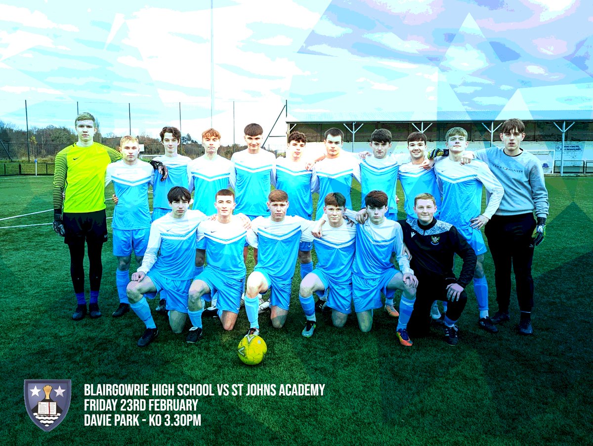 A solid showing from <a href="/BlairgowrieHS/">Blairgowrie HS</a> Senior Boys football team as they defeated a well organised <a href="/st_johnsacademy/">St John's RC Academy</a> side 3-0 in Perth and Kinross Cup. All 3 goals came courtesy of striker Robbie Watson. The team now progress to the semi-finals. <a href="/BlairgowriePE/">Blairgowrie HS PE</a> <a href="/ASCblair/">Active Schools Blair</a>