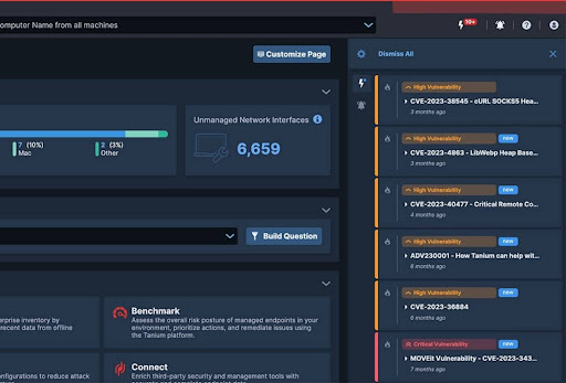 Tanium's tweet photo. Proactive >>> reactive 

Discover how #TaniumGuardian can beef up your proactive strategy with real-time alerts, insights, and remediation actions to effectively respond to high-severity issues: https://t.co/crrHE7ELLI https://t.co/ZGnSLQl0Ta