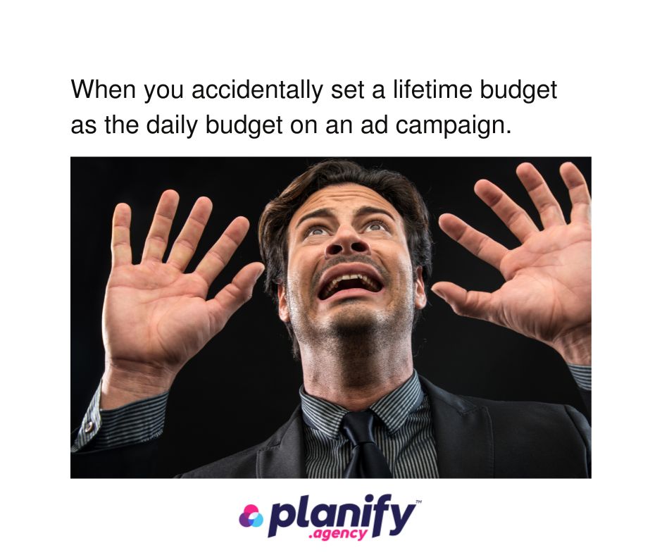 Ad budgets: the only place where 'going big' might not mean 'going home' but 'going broke'. 😂🚀 Need an expert to stick the landing? We've got you covered! 

#planifyagency #admarketing #adspend