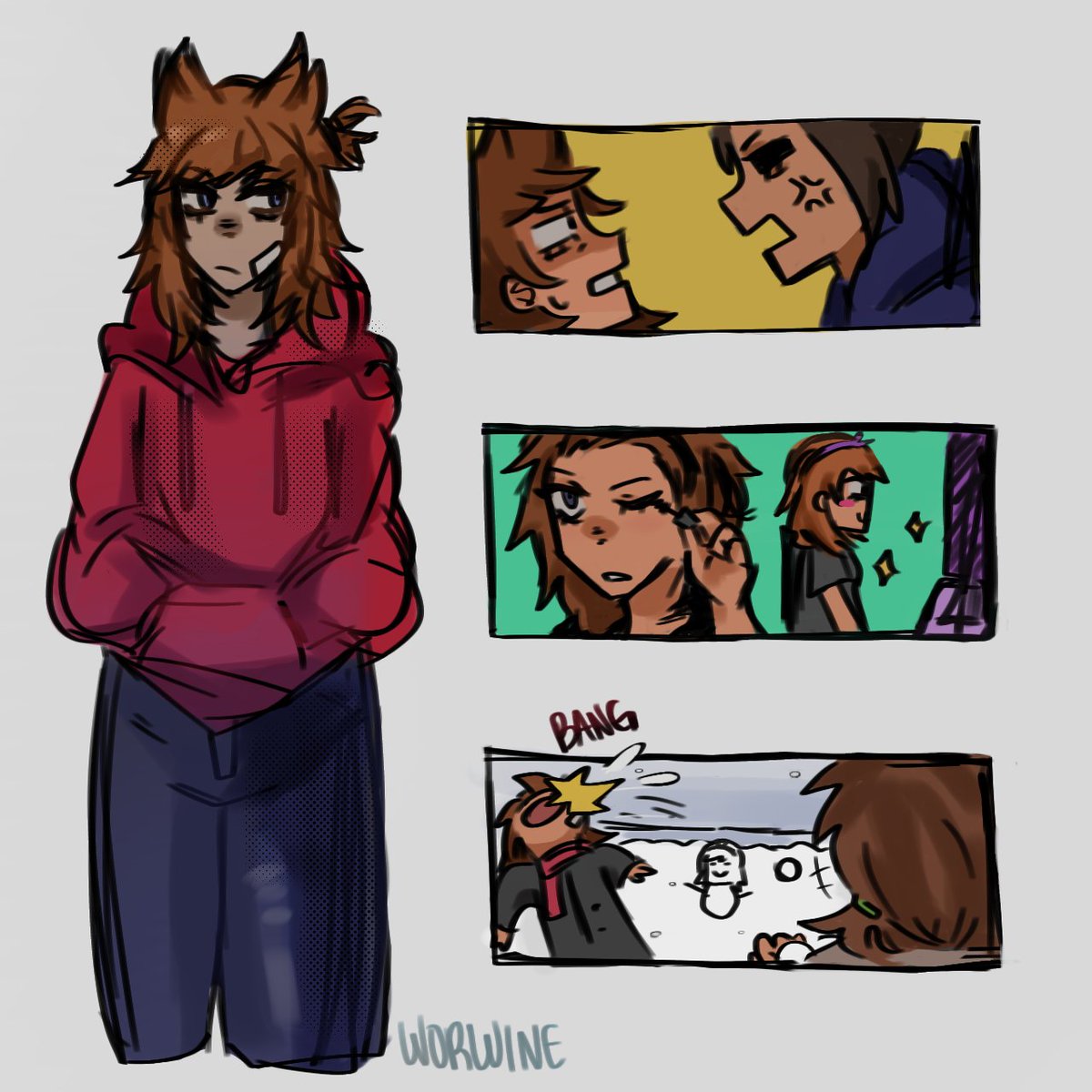 worwine's tweet photo. Tori n the girls #eddsworld #ellsworld #eddsworldfanart https://t.co/IMnphR3yZG