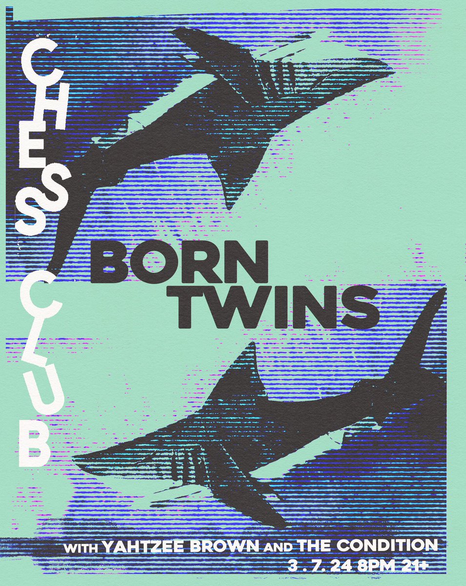<a href="/borntwinsmusic/">Born Twins</a> at #chessclubaustin with #yahtzeebrown and #thecondition if youre in the #ATX mark your calendars and come on down! #indierock #undergroundmusic #Austinmusicscene #rockmusicatx #texasmusic #rtitbot